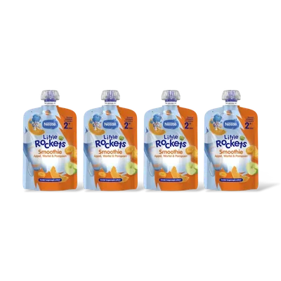 Nestlé Little Rockets Knijpfruit pompoen 2+ 4pk