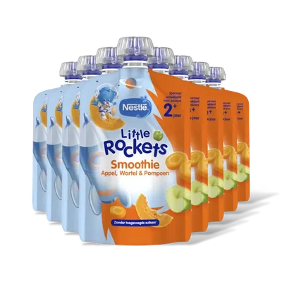 Nestlé Little Rockets Knijpfruit pompoen 2+ 8pk