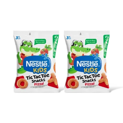 Nestlé Kids tic tac toe snacks pizza 3+ jr 2-pk