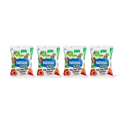Nestlé Kids tic tac toe snacks pizza 3+ jr 4-pk