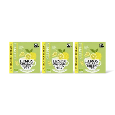 Clipper Clipper Lemon organic green tea 3-pack