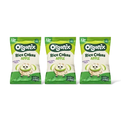 Organix Apple rice cake clouds 12m+ 3-pack