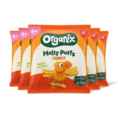 Organix Maïs knabbels met wortel 6m+ 5-pack