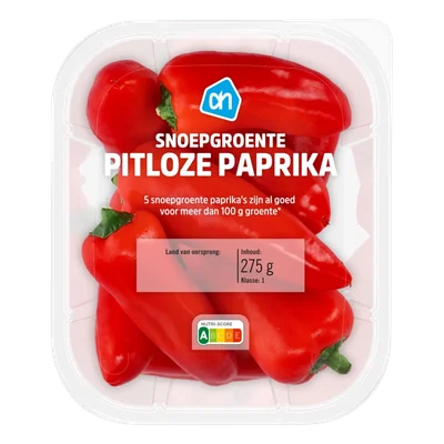 AH Snoepgroente pitloze paprika rood