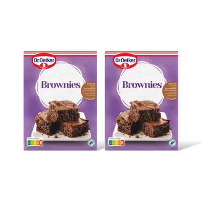 Dr. Oetker Mix voor brownies choco 2-pack