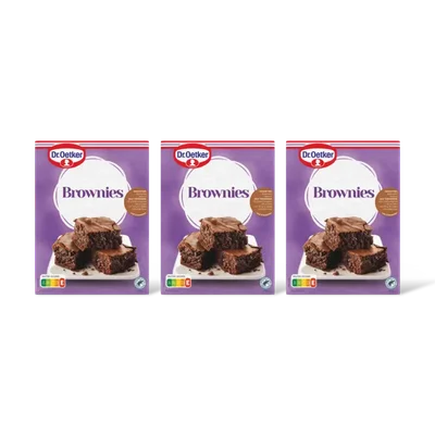 Dr. Oetker Mix voor brownies choco 3-pack
