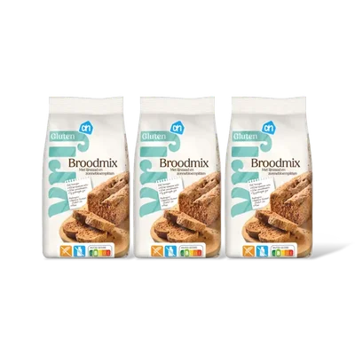 AH Glutenvrij Broodmix met lijnzaad & zonnebloempi 3pk