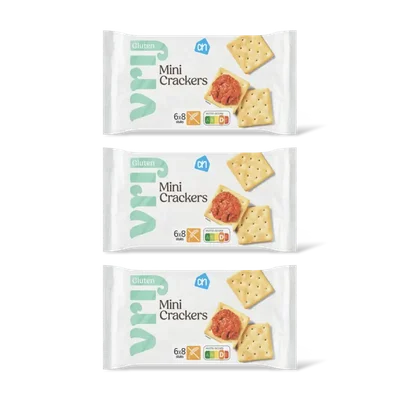 AH Glutenvrij Mini crackers 3-pack