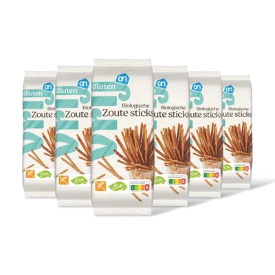 AH Glutenvrij Biologische zoute sticks 6-pack
