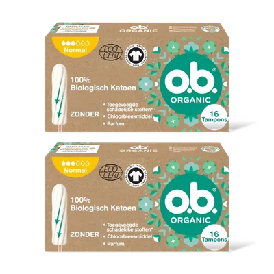 o.b. Organic cotton tampons normaal 2-pack