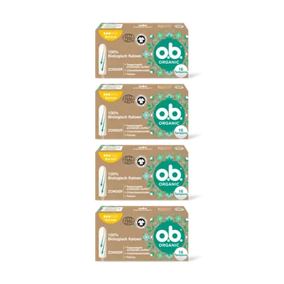 o.b. Organic cotton tampons normaal 4-pack