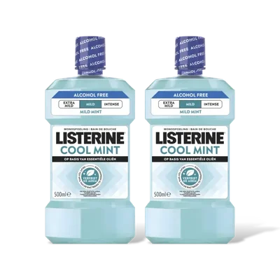 Listerine Mondwater cool mint mild 2-pack