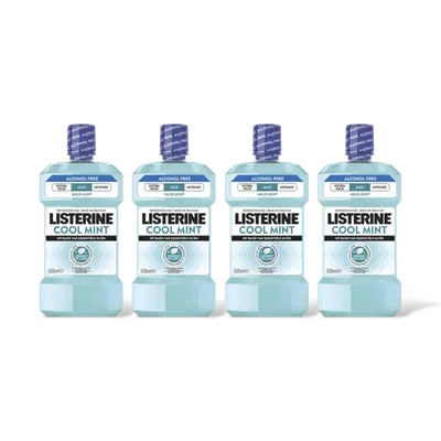 Listerine Mondwater cool mint mild 4-pack