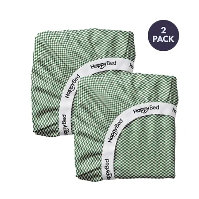 HappyBed 2 hoeslakens 140x200+35cm green