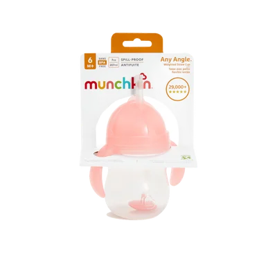 Munchkin Cl Lock Tip & Sip Beker Pink 1 Stuks