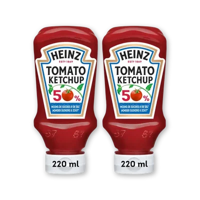 Heinz 50% minder suikers & zout 2-pack