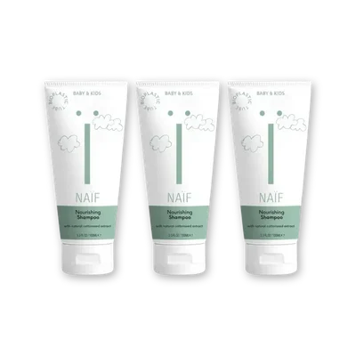 Naïf Baby & kids nourishing shampoo 3-pack