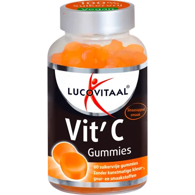 Lucovitaal Vitamine C Suikervrije Gummies Sinaasappel 60 stuks