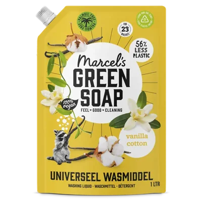 Marcel's Green Soap Wasmiddel vanilla & cotton navulling