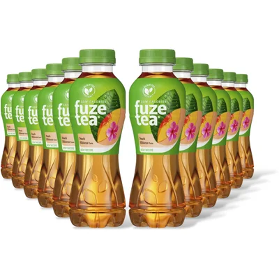Fuze Tea Black tea peach hibiscus 12-pack