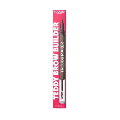 Trouble Maker Teddy Brow 2-In-1 Gel + Brow Pen Dark Brown