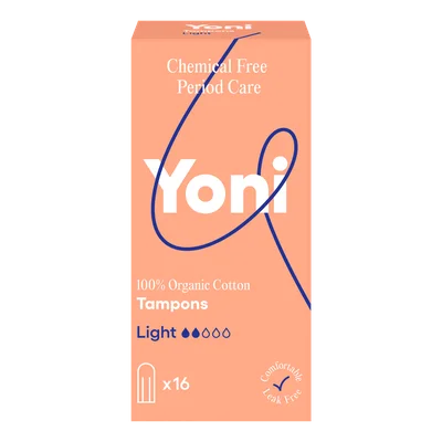 Yoni Tampons Light 100% Biologisch Katoen 16 stuks