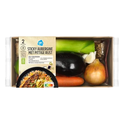 AH Sticky aubergine met rijst verspakket