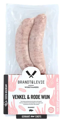 Brandt & Levie Braadworst venkel & rode wijn