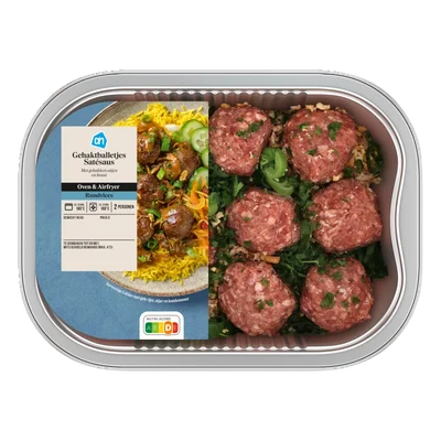 AH Ovenschotel gehaktballetjes satesaus