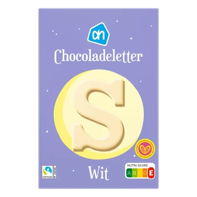 AH Chocoladeletter wit