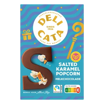 Delicata Chocoladeletter salted caramel popcorn