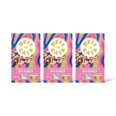 Delicata Chocolade hagelslag wit & melk 3-pack