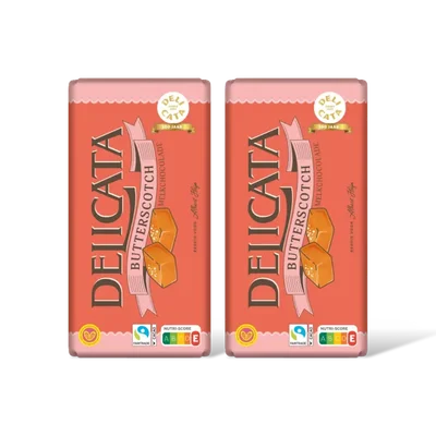 Delicata Reep butterscotch melkchocolade 2-pack