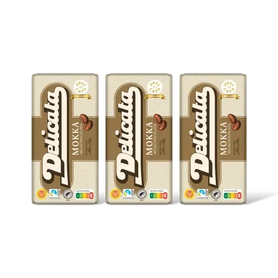 Delicata Reep mokka melkchocolade 3-pack