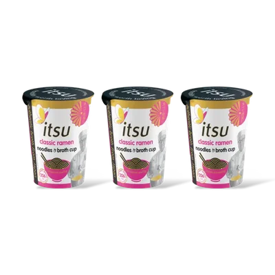 Itsu Classic ramen noodles & broth cup 3-pack