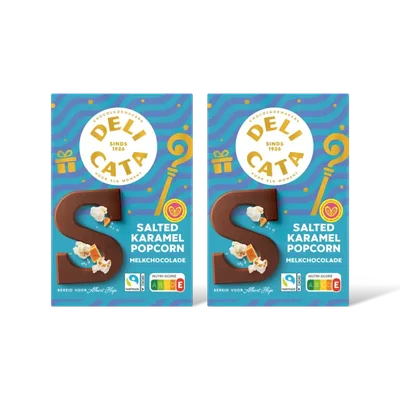 Delicata Chocoletter salted caramel popcorn 2pack