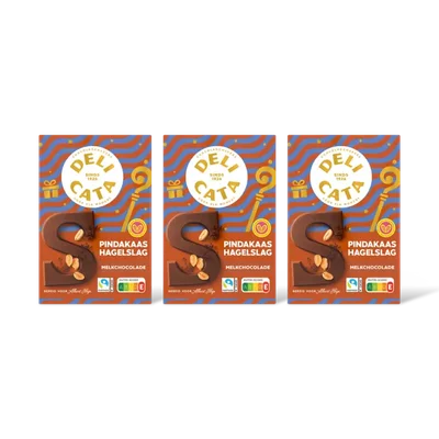 Delicata Chocoletter melk pindakaas hagel 3-pack