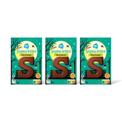 AH Vegan letter hazelnoot 3-pack