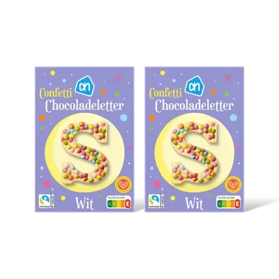 AH Letter confetti wit 2-pack