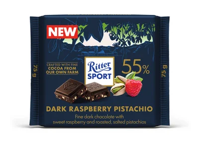 Ritter Sport Dark raspberry pistachio
