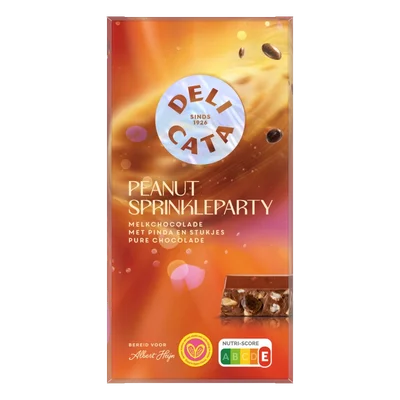 Delicata Reep peanut sprinkleparty melkchocolade