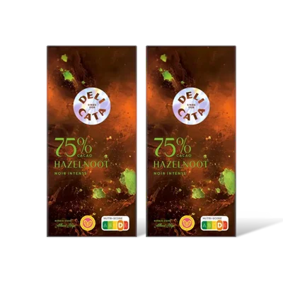 Delicata Reep 75% hazelnoot 2-pack