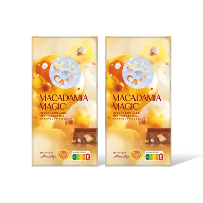 Delicata macadamia magic melkchocolade 2pack