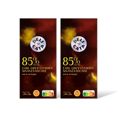 Delicata 85% earl grey citroen maanzaadcake 2pack