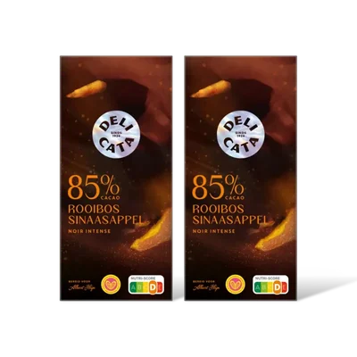Delicata 85% cacao rooibos sinaasappel 2pack