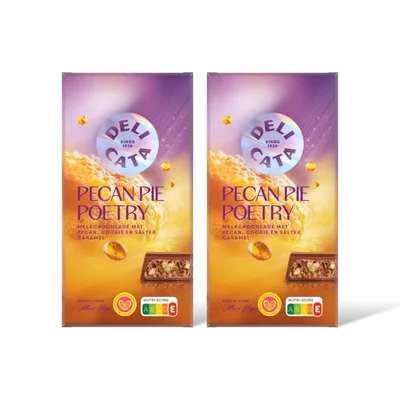 Delicata pecan pie poetry melkchocolade 2-pack
