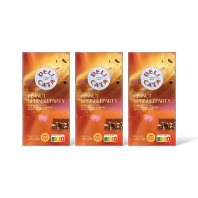 Delicata peanut sprinkleparty melkchocolade 3pack