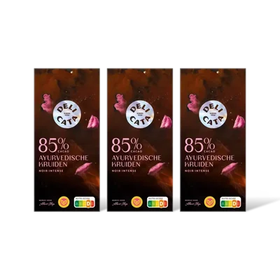 Delicata 85% cacao ayurvedische kruiden 3-pack