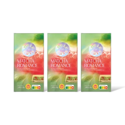 Delicata matcha romance witte chocolade 3-pack