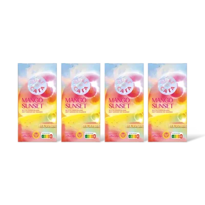 Delicata Reep mango sunset witte chocolade 4-pack